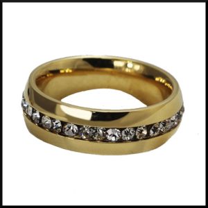 stål ring guld