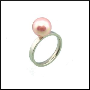 Stål ring pärla