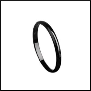 Smal svart stål ring