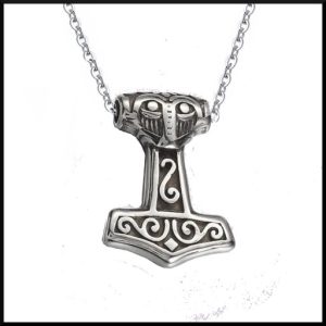 Stål halsband thors hammare