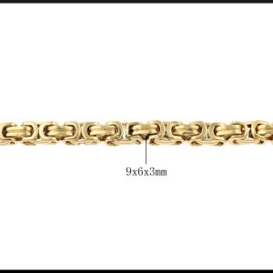 Stål armband guld