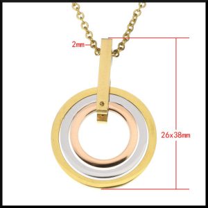 stål halsband guld
