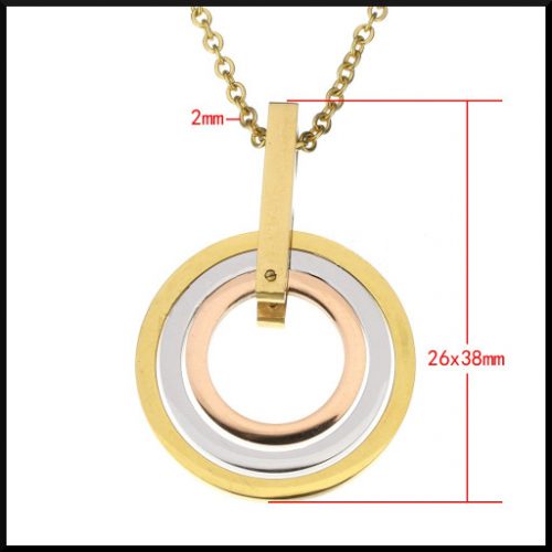stål halsband guld