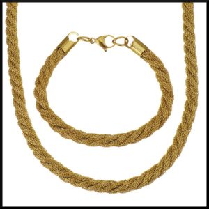 Halsband och armband i stål