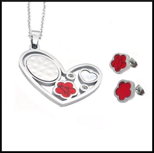 stål halsband set