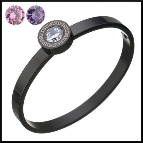Stål armband med kristaller
