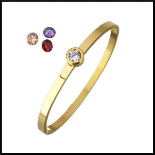 Stål armband guld pläterat