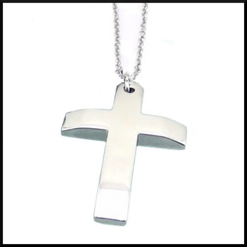 Halsband med stål kors