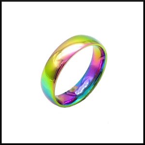 Ring Färgglad i stål