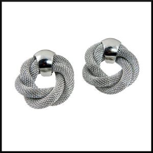 Örhängen Mesh ring i stål