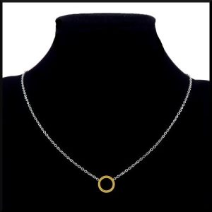 Halsband guldring i stål