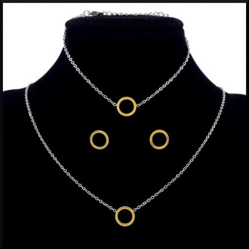 Halsband guldring i stål
