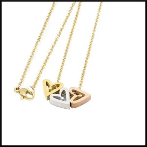 Trippel Love halsband i stål