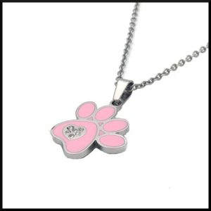 Halsband Fidolina Rosa i stål