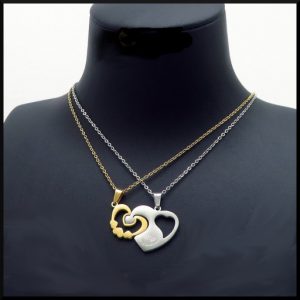 Halsband Hjärtevän i stål