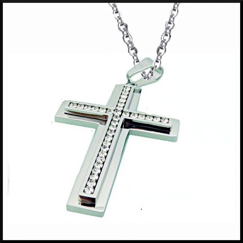 Halsband Kors Med Bling