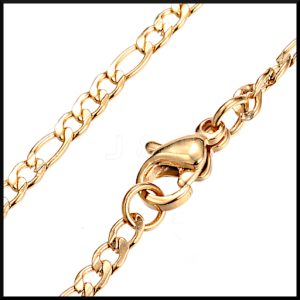 Figarolänk 50 cm, 2,5 mm i guld