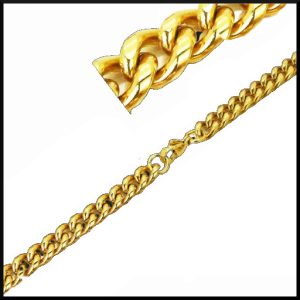 Armband Pansarlänk 7 mm Guld