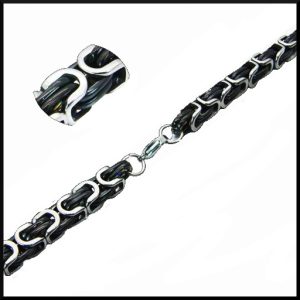 Armband Kejsarlänk 9mm Tvåfärgad