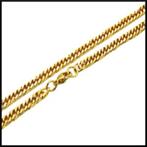 Pansarlänk tät 60 cm 4,5 mm Guld