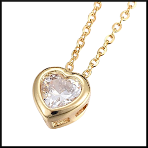 Halsband Mini Hjärta Guld
