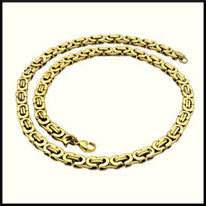 Kejsarlänk Platt Guld 55 cm 6 mm