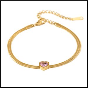 Armband Guld Med Hjärta