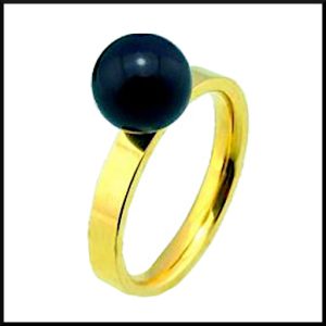 Guld ring Knopp