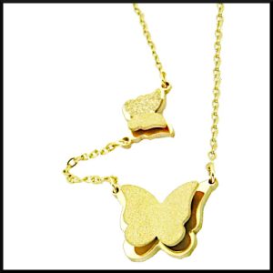 Halsband Fjäril Guld 2