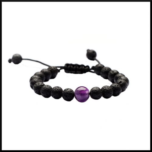 Armband Lavasten + Ametist