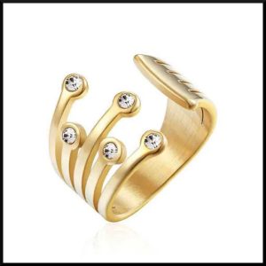 Stål Ring Gunhild Guld