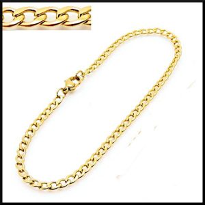 Pansarlänk Armband 3 mm Guld