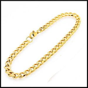 Armband Pansar 5 mm Guld