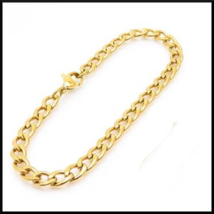 Pansarlänk Armband 5 mm Guld
