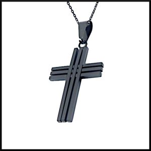 Halsband Kors Stavar Svart