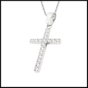 Halsband Kors Cubic Zirkonia