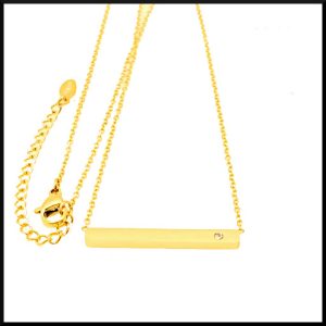 Halsband Stav Med Sten Guld