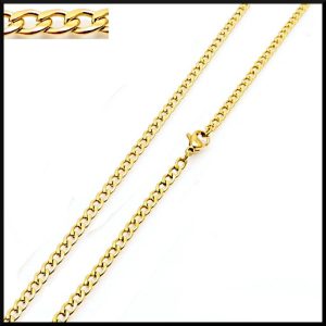 Pansarlänk 55 cm 3 mm Guld
