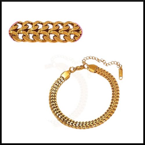 Armband Dubbel Vetelänk 6 mm Guld