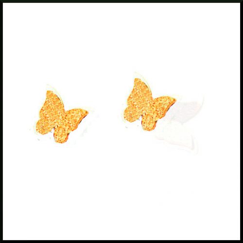 Örhängen Fjäril Glitter Guld