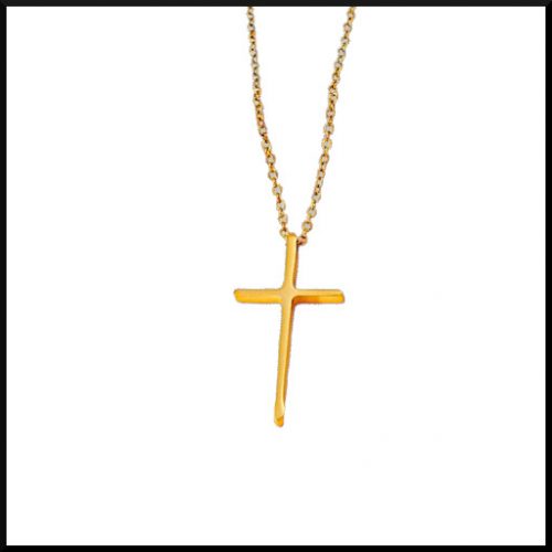 Halsband Kors Rakt Guld