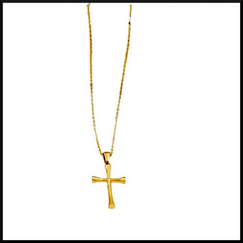 Halsband Kors Tron Guld