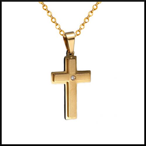 Halsband Kors Kiran Guld