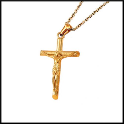 Halsband Kricifix Guld