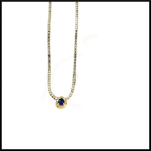 Halsband Safira Guld
