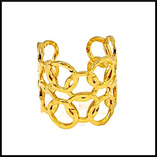 Stål Ring I Ring Guld